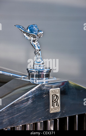 Spirit of Ecstasy auf Rolls-Royce, Oldtimer James Bond Stockfoto
