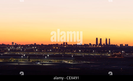 Skyline von Madrid. Stockfoto