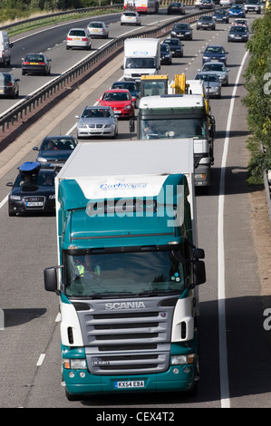 Feierabendverkehr auf der A34 in Abingdon. Stockfoto