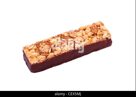 Ein Cadbury Brunch Bar Schoko Müsliriegel auf weißem Hintergrund Stockfoto