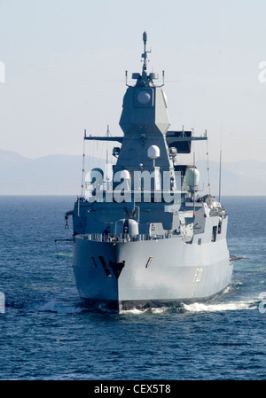 Deutsche Marine Luftverteidigung Fregatte FGS Hessen Stockfoto