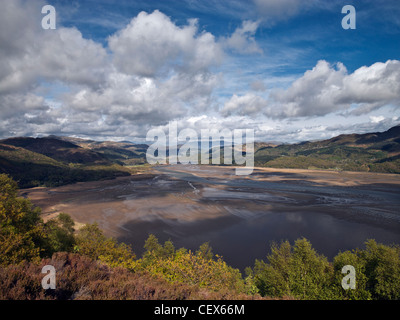 Einen spektakulären Blick auf den Mawddach Mündung von der Panorama-Walk über Barmouth. Stockfoto