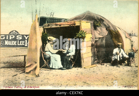 Postkarte von Gipsy Maude Lee Wahrsagen Stockfoto