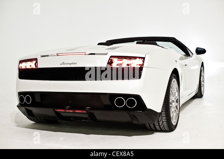Weißen Lamborghini Cabrio, Tail lights Stockfoto