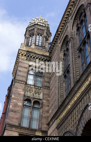 Detail der Fassade, Neue Synagoge, neue Synagoge, Oranienburger Straße, Berlin, Deutschland Stockfoto