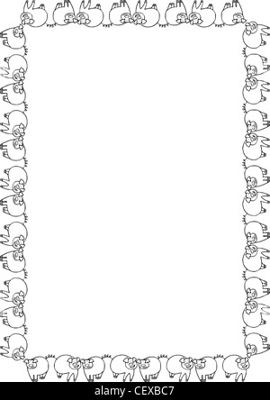 A4 ausgestattet full-Frame-Rahmen-Layout in einem gewundenen Stil mit