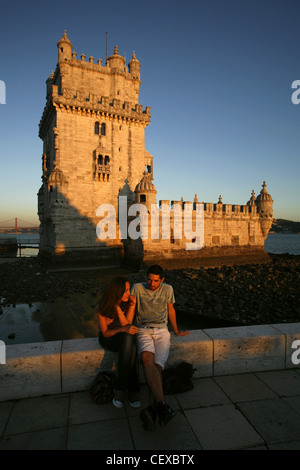 Belém Turm, Torre de Belém, Lissabon, Portugal Stockfoto