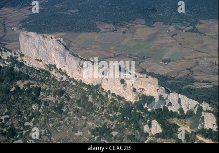 Peyrepertuse Region Burg, Aude, Languedoc-Roussillon, Frankreich Stockfoto