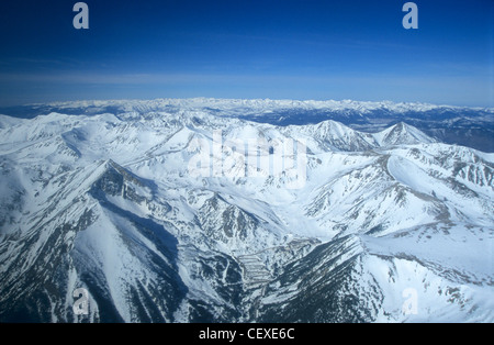 Mount Puigmal, Segre und Dona Gipfeln in der Nähe von Bourg-Madame, Ostpyrenäen, Region Languedoc-Roussillon, Frankreich Stockfoto