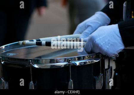 Drummer bei der Erinnerung Service St das Australian War Memorial in Canberra Australien Stockfoto