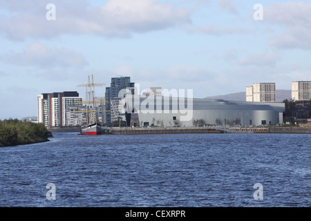 Großsegler Glenlee und Riverside Museum Glasgow Schottland Oktober 2011 Stockfoto