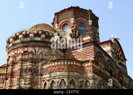 Architektur-Details aus einer alten Kirche in Nessebar, Bulgarien Stockfoto