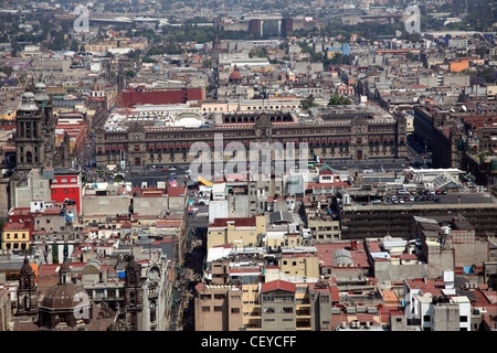 Übersicht, Altstadt, Präsidentenpalast, Mexico City, Mexiko Stockfoto