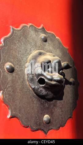 Detail der Eingang Guandi taoistischen Tempel in Chinatown. Kuala Lumpur, Welaayat Persekutan, Malaysia, Süd-Ost-Asien, Asien Stockfoto