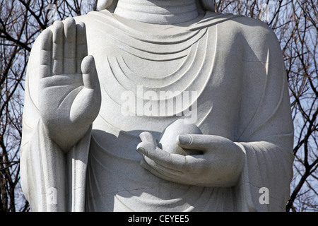 Mireukdaebul, Buddha der Zukunft Statue in Bongeunsa buddhistischen Tempel in Seoul, Südkorea Stockfoto