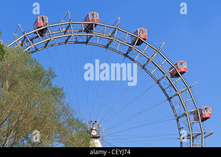 Vienna riesige Fähren Wheel (Riesenrad) im Prater, Österreich Stockfoto