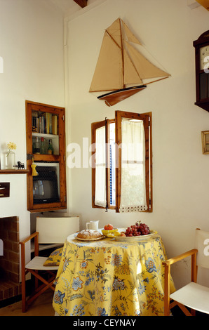 Esperenza ist ein Fishermans-Haus auf Mallorca dieses kleine Traumhaus in Porto Colom an der Südostküste von Mallorca, war es Stockfoto