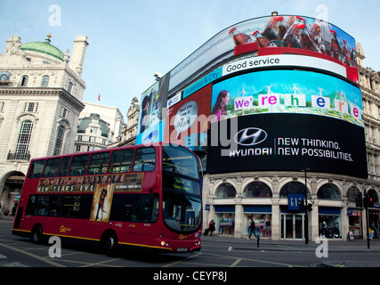 Neue digitale Werbung am Piccadilly Circus, London Stockfoto