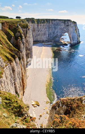 Klippen von Etretat, Normandie, Frankreich Stockfoto