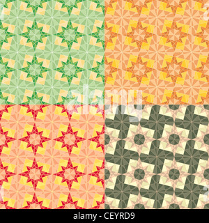 Vektor nahtlose Set geometrische Muster mit Sternen Stockfoto