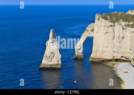 Klippen von Etretat, Normandie, Frankreich Stockfoto