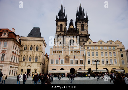 Prag, Altstädter Ring, Kirche der Muttergottes von Tyn Stockfoto