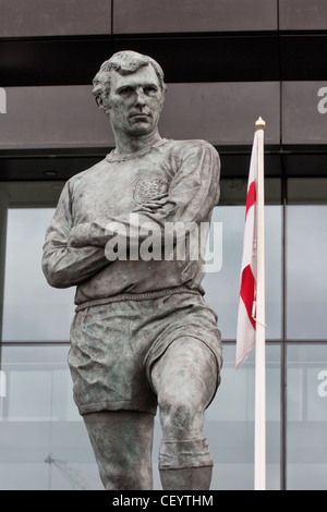 Bobby Moore Statue außerhalb Wembley-Stadion Stockfoto