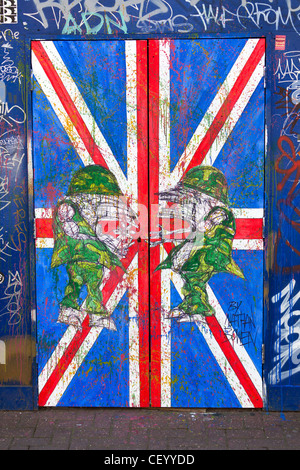 Street Art von Nathan Bowen, Sclater Street, in der Nähe von Brick Lane, London, UK-E1. Stockfoto