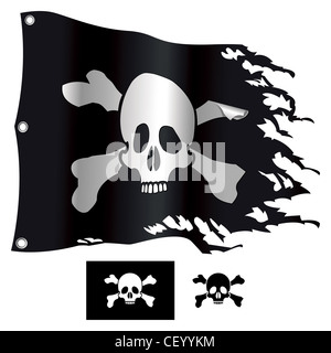 Jolly Roger Flagge Stockfoto