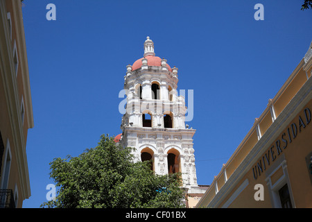 Iglesia La Compania de Jesus Kirche, Templo del Espiritu Santo, Puebla, Altstadt, Bundesstaat Puebla, Mexico Stockfoto