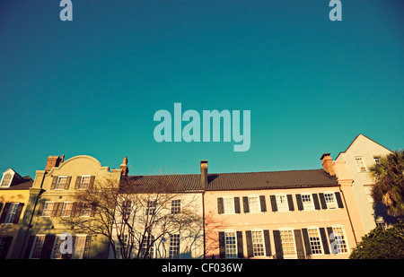 Rainbow Row in Charleston, South Carolina, USA Stockfoto