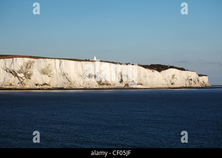 South Foreland Lighthouse auf die weißen Klippen von Dover, Kent, England. Stockfoto