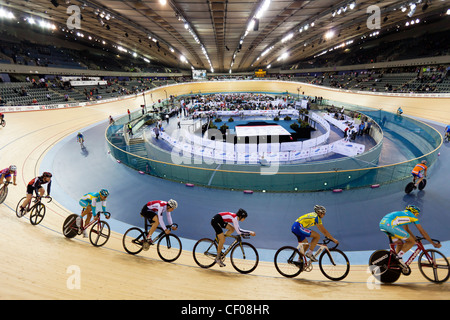 UCI Track Cycling World Cup 2012 Teil der Serie für die Olympiade 2012 in London bereitet. Stockfoto