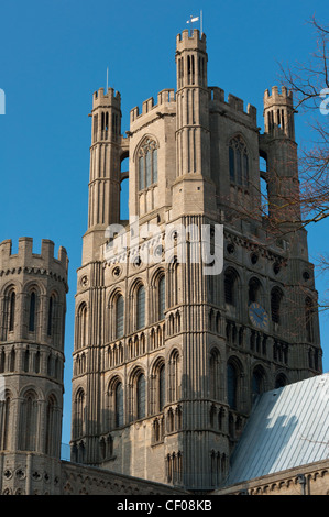 Ely Kathedrale in der Stadt Ely, Cambridgeshire, England. Stockfoto