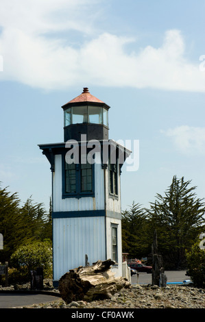Tabelle Bluff Leuchtturm in Woodley Island, Humboldt Bay, Kalifornien Stockfoto