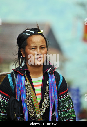 Ethnischen Hmong-Mädchen in Sapa, Vietnam Stockfoto