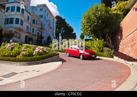 Lombard St., San Francisco, Kalifornien, USA Stockfoto