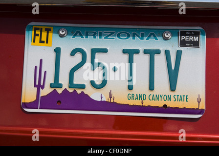 Arizona-Kfz-Kennzeichen Stockfoto