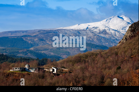 David Marshall Lodge und Ben Lomond im Herzen von the Trossachs, Aberfoyle, Stirlingshire, Schottland Stockfoto