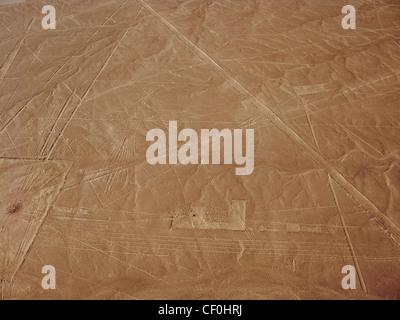 Nazca-Linien, sind eine Reihe von alten Geoglyphen befindet sich in der Nazca-Wüste im Süden Perus erstellt von Nazca-Kultur Stockfoto