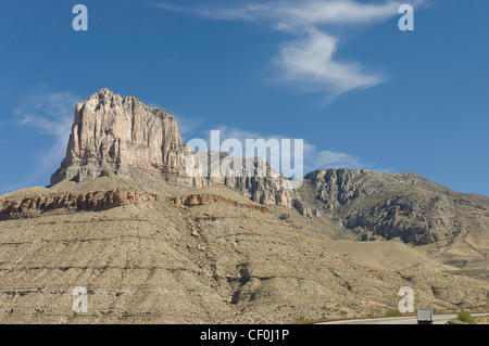 massiven Kalkstein Bildung des El Capitan in Guadalupe Mountains National Parks, Texas, USA Stockfoto