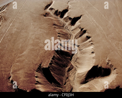 Nazca-Linien, sind eine Reihe von alten Geoglyphen befindet sich in der Nazca-Wüste im Süden Perus erstellt von Nazca-Kultur Stockfoto
