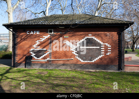 Island Gardens Cafe, Island Gardens Park, Isle of Dogs, Tower Hamlets, London, UK. Stockfoto