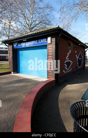 Island Gardens Cafe, Island Gardens Park, Isle of Dogs, Tower Hamlets, London, UK. Stockfoto