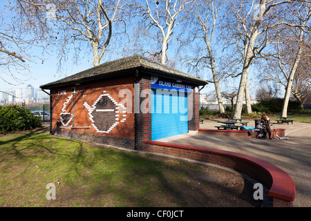 Island Gardens Cafe, Island Gardens Park, Isle of Dogs, Tower Hamlets, London, UK. Stockfoto