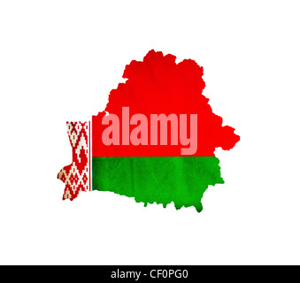 Karte von Belarus isoliert Stockfoto