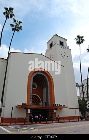 Union Station Fassade, Los Angeles, Kalifornien Stockfoto