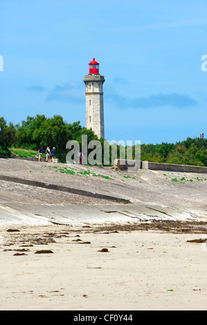 Leuchtturm der Wale (Phare des Baleines), Saint-Clément-des-Baleines, Ile de Re, Frankreich Stockfoto