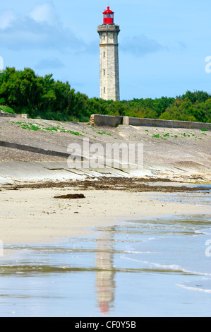 Leuchtturm der Wale (Phare des Baleines), Saint-Clément-des-Baleines, Ile de Re, Frankreich Stockfoto