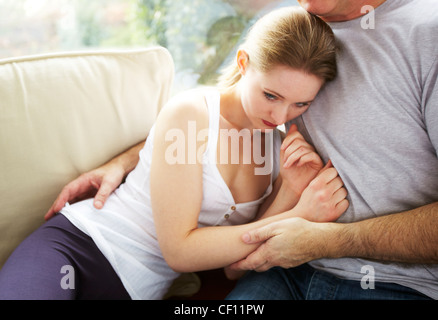 Teen Tochter mit Elternteil Stockfoto